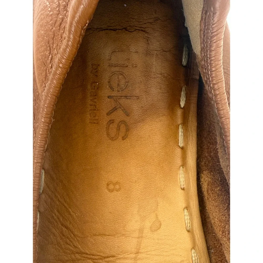 Tieks by Gavrieli Foldable Leather Ballet Flats Size 8 Chestnut Brown Classic